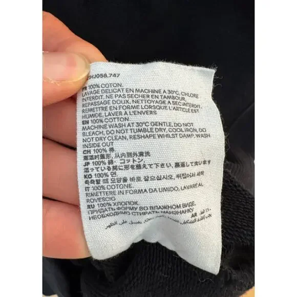 Ami De coeur Tonal Hoodie Black size M medium MEN'S - Picture 7 of 8